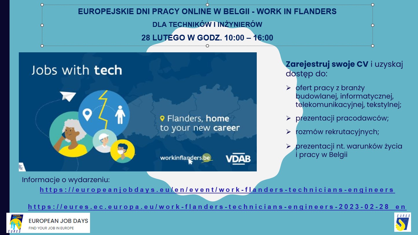 Europejskie Dni Pracy online w Belgii - 28.02.2023