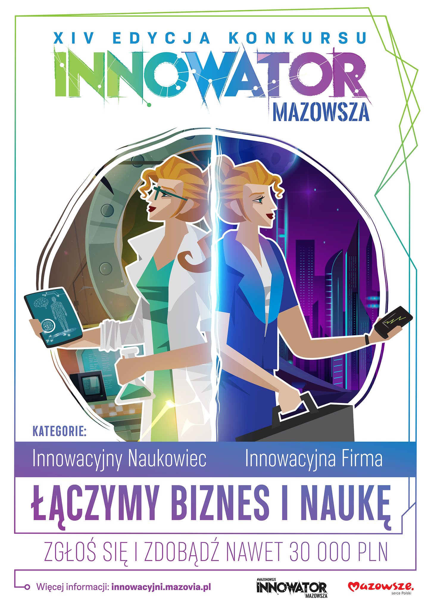 Plakat Innowator Mazowsza XIV edycja