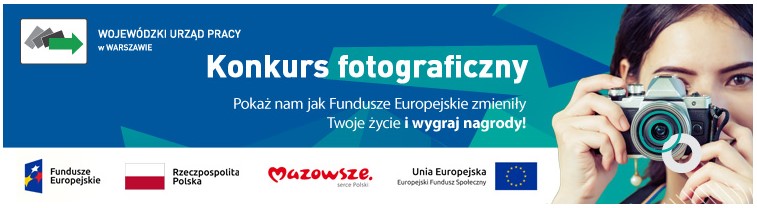 Logo konkursu fotograficznego organizowanego przez Wojewódzki Urząd Pracy w Warszawie