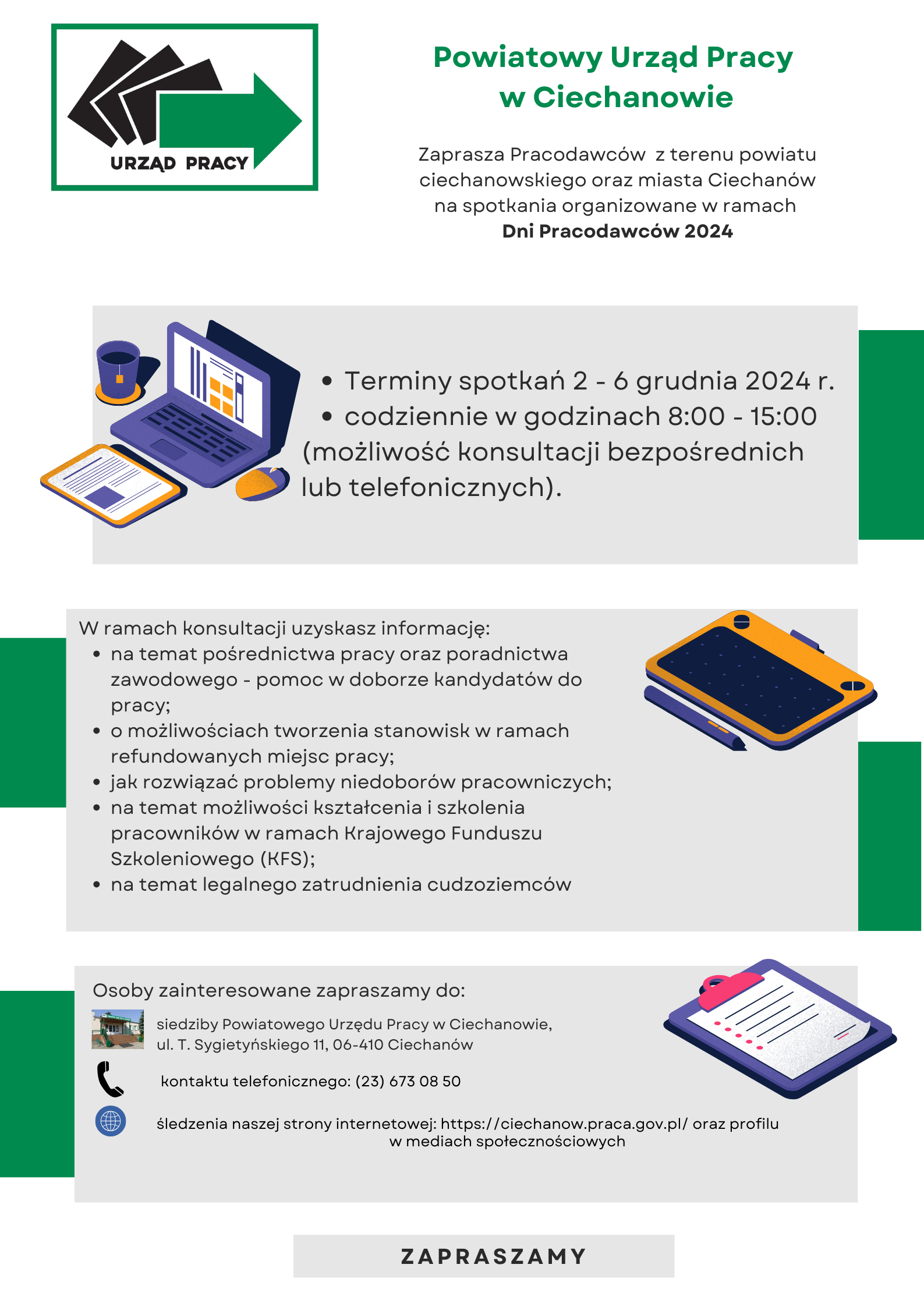 Plakat Dni Pracodawców 2024 w dniach 2-6 grudnia 2024 roku.