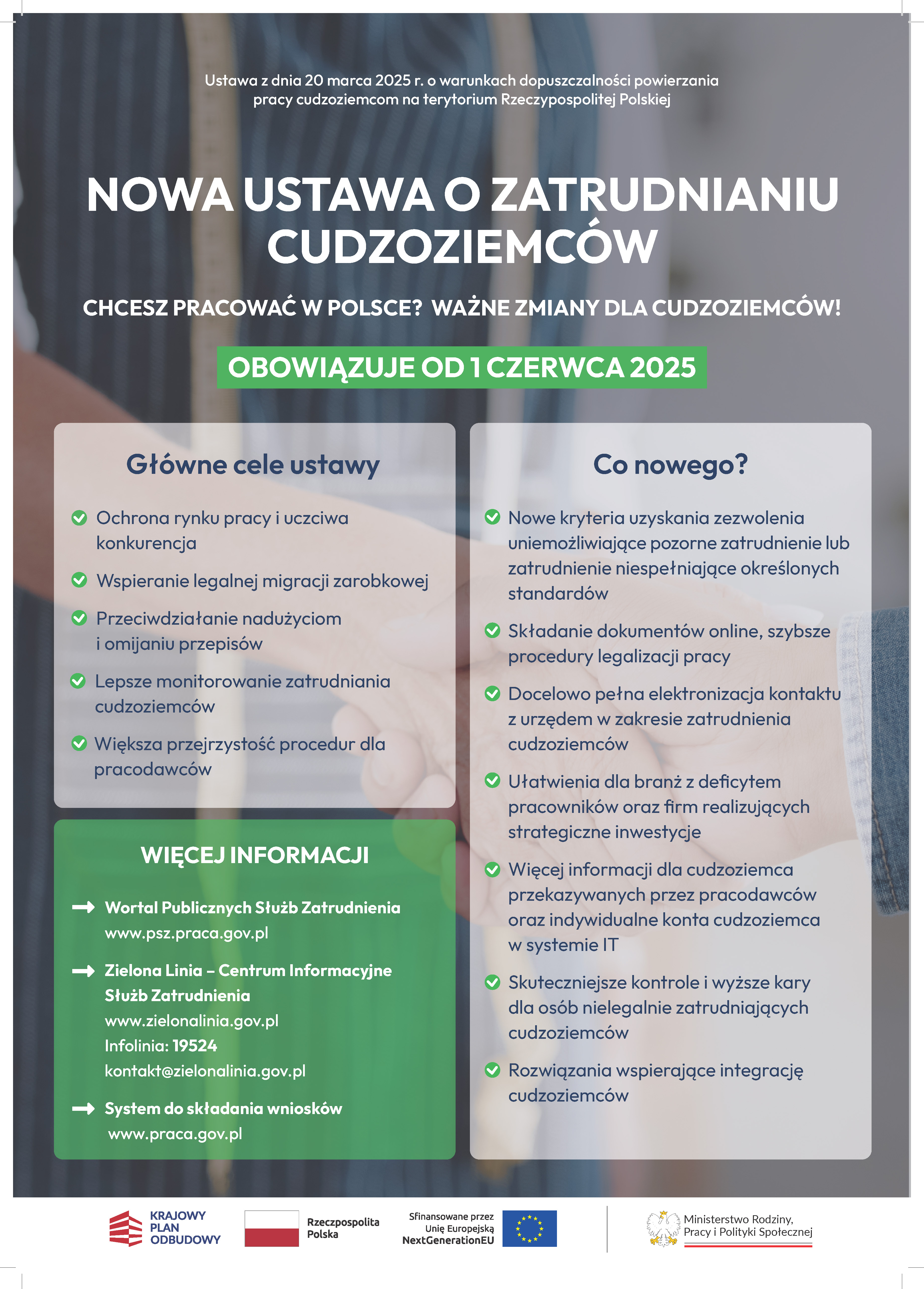 Zdjęcie artykułu Plakat-Ustawa o warunkach dopuszczalności powierzania pracy