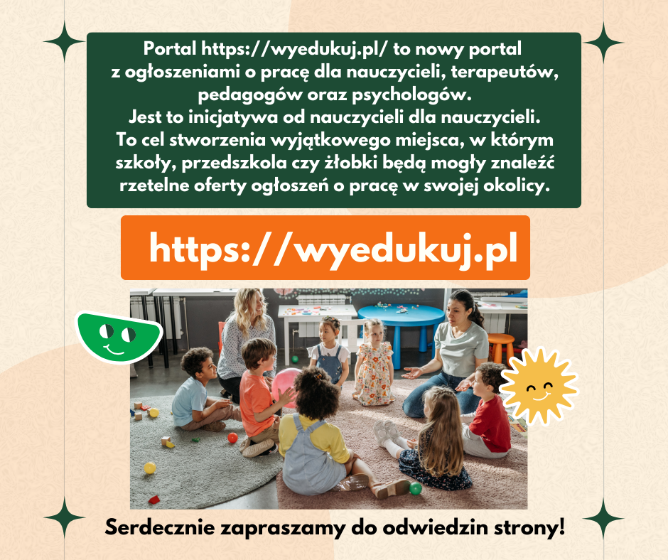 Portal z ogłoszeniami o pracę dla nauczycieli, terapeutów, pedagogów oraz psychologów
