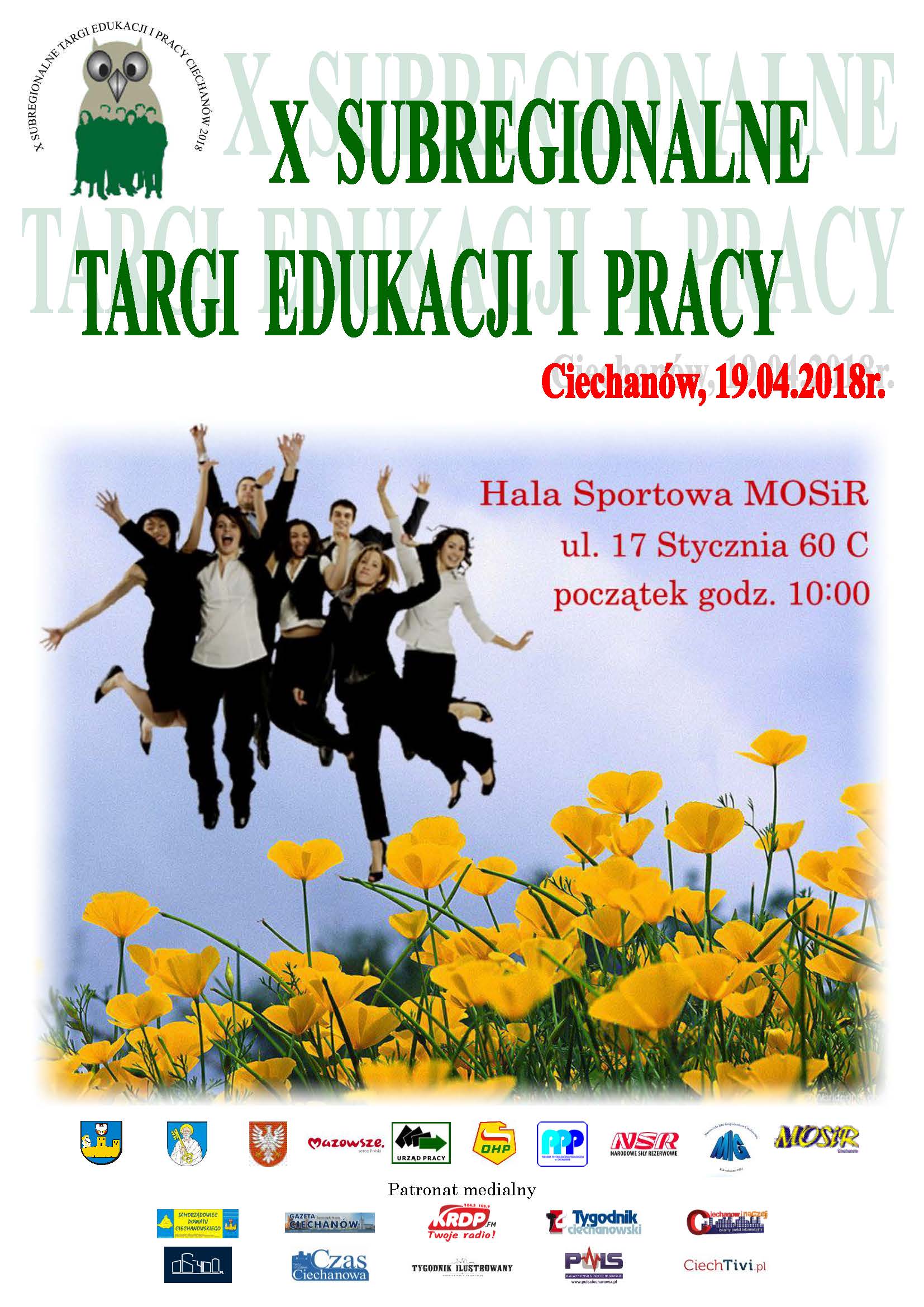 Plakat X Subregionalne Targi Edukacji i Pracy Ciechanów 2018