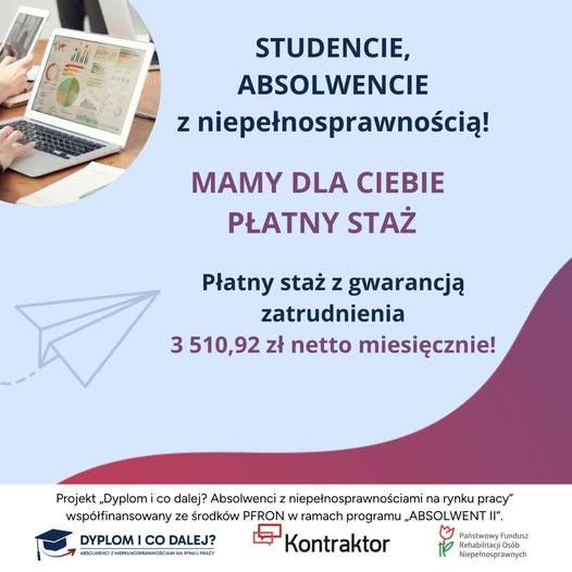 Plakat Dyplom i co dalej - rekrutacja